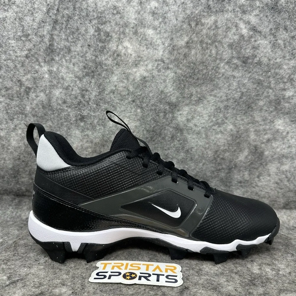 Nike Alpha Menace Shark 4 Football Cleats Mens Size 11.5 Black White FN0028-001